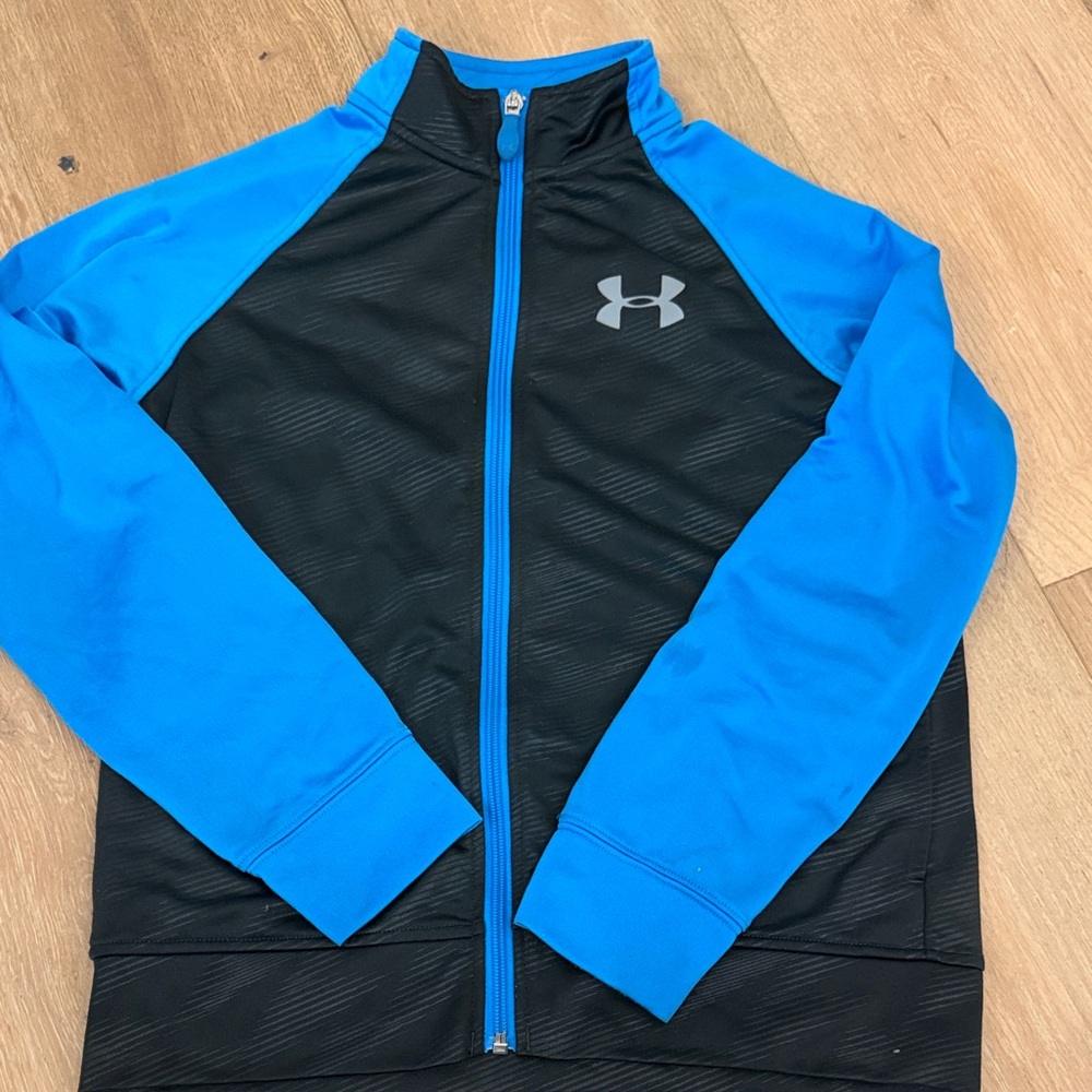 Under Armour Black and Bright Blue Track Jacket